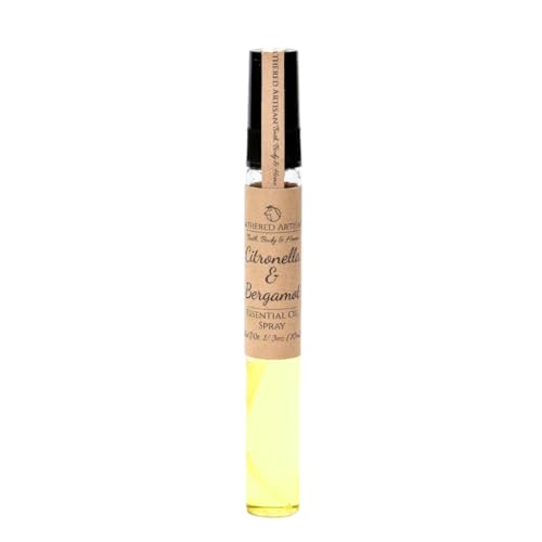 Alcohol Free | Deep Citrus | Citronella & Bergamot | Natural Essential Oil Perfumes and Colognes | Paraben Free, Phthalate Free Oil Perfume (Citronella & Bergamot, Spray Bottle)