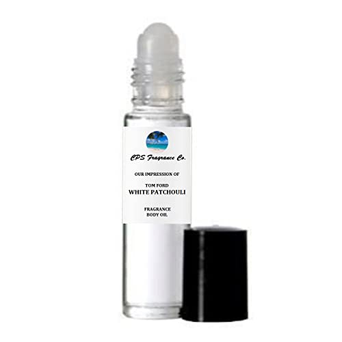 WHITE PATCHOULI For Women & Men Type Hypoallergenic Pure Perfume Body Oil Roll On 1/3oz (10ml) CPS Fragrance Co. Impression made with Pure essential Oils + Organic Fractionated Coconut Oil