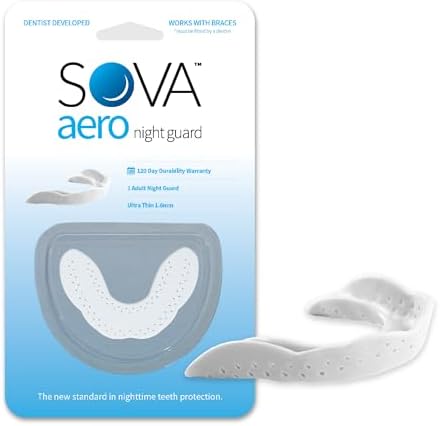 SOVA Aero Night Guard - 1.6mm Thin - Custom-Molded Fit - Protects Against Nighttime Teeth Grinding & Clenching - FSA/HSA Eligible - Odor & Taste Free - Remoldable Up to 20 Times - Non Toxic