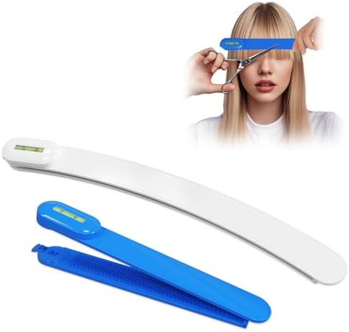 Professional Hair Styling Tools: DIY Layering and Trimming Kit with Clips, Guide for Bangs, Layers, Split Ends - Blue
