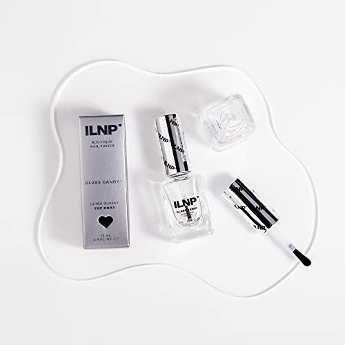 ILNP Glass Candy + Lockup Bundle - Top Coat and Base Coat Nail Polish Bundle