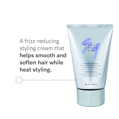 MONAT Studio One Blow Out Cream - Anti Frizz Hair Care/Cream Helps Smooth and Soften Hair While Using Heat Styling Products. Thermal/Heat Protectant - Net Wt. 118 ml / 4 fl. oz.