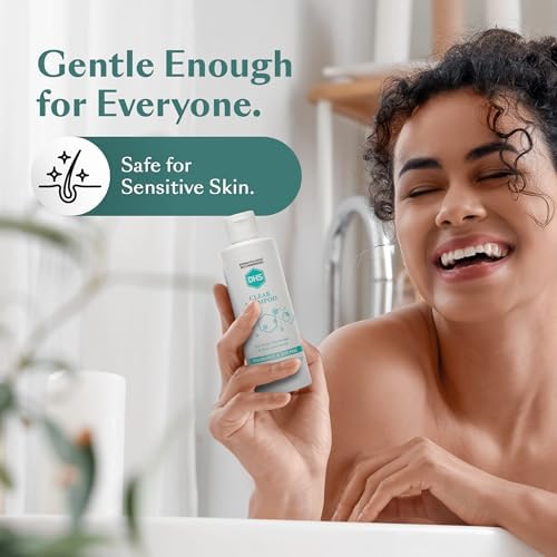 DHS Clear Shampoo - Women’s and Men’s Shampoo for Sensitive Skin/Unscented Cleansing Shampoo Cleans Hair and Treats Dry Scalp/Irritant-free, Paraben-free, Fragrance-free, and Dye-free / 8oz