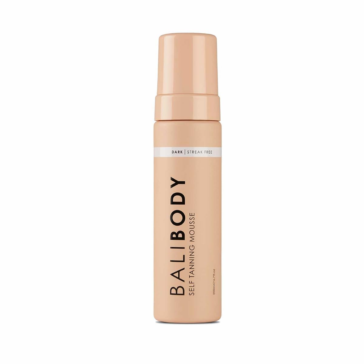 Bali Body Self-Tanning Mousse - Dark | Natural Bronzed Shade, Streak-Free Green Based Tinted Self-Tanner for All Skin Types | Vegan, Cruelty Free, Australian Made (200 ml/6.7 fl oz)