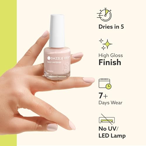 Dazzle Dry Nail Lacquer (Step 3) - School Spirit - A mauve with a blue shimmer. Full coverage shimmer. (0.5 fl oz)