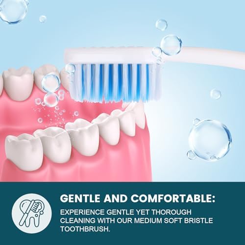 Navona 100 PCS Disposable Toothbrush with Toothpaste Bulk, Travel Toothpaste, Bulk Toothpastes, Individually Wrapped Bulk Toothbrush, Ergonomics Handle,Medium Soft Bristle, Perfect for Travel, Hotel