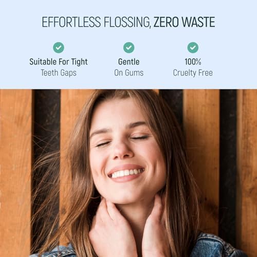 Natural Dental Floss Picks - Eco Friendly Cruelty Free & Vegan Tooth Flossers Pick Set with BPA Free Handle & Zero Waste Packaging - 200 Pack (Bamboo Charcoal Flavored)