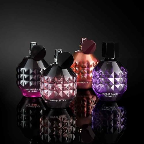 Esika L'Bel Pink Addict de Sweet Black, Cyzone Perfume de Mujer 50 ml.