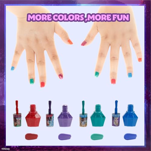 Townley Girl Disney Frozen Non-Toxic Peel-Off Nail Polish Set with Shimmery and Opaque Colors with Nail Gems for Girls Ages 3+, Perfect for Parties, Sleepovers and Makeovers, 18 Pc Set