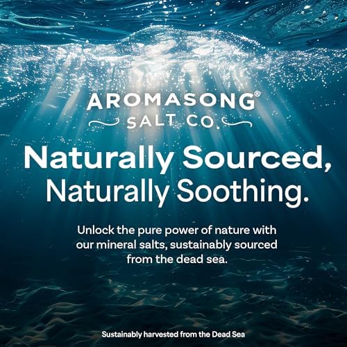 Aromasong Raw Magnesium Flakes for Bath + Dead Sea Salt for Soaking - 5 Lb Resealable Pack Magnesium Chloride Flakes - Organic Bath Salt Relaxing Mineral Soak (Packaging May Vary)