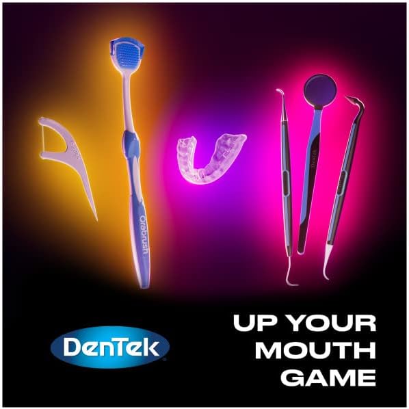 DenTek Complete Clean Easy Reach Floss Picks, Advanced Fluoride Coating, Mouthwash Blast Flavor, 75 ct. (Pack of 6)