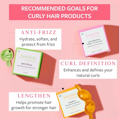Function of Beauty Curly Hair Shampoo & Conditioner Set (11 oz Each) with Curl Definition, Anti-Frizz & Lengthen #HairGoal Boosters - Sulfate-Free - Define, Shape and Moisturize Natural Curls