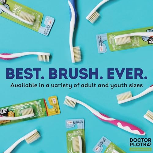 MOUTHWATCHERS Soft Flossing Toothbrushes, Value Family Pack, 4 Adult & 2 Kids, Ultra Clean Manual Toothbrush Set for Sensitive Teeth & Gums, by Dr. Plotka, Assorted Colors
