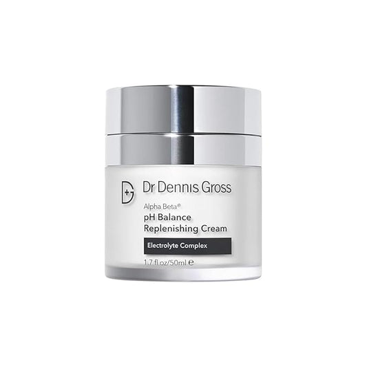Dr Dennis Gross Alpha Beta pH Balance Replenishing Cream – Lightweight Gel-Cream with Electrolytes, Phytic Acid & AHAs - Hydrates, Soothes & Balances Skin, 1.7 fl oz