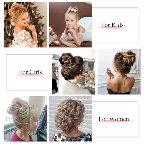 SEGO Human Hair Messy Bun Hairpieces Real Scrunchies Natural Wavy Smoothed Updo Donut Chignon Ponytail Extensions for Women Girls-#02 Dark Brown