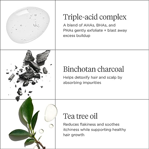 Briogeo Scalp Revival Charcoal + Tea Tree Buildup Detox Spray, Dry Scalp Pre-Wash Treatment for Dry Scalp & Itchy Scalp, Build Up, Detox Spray, Unclog Hair Follicles, Vegan, Cruelty-Free, 4 fl oz