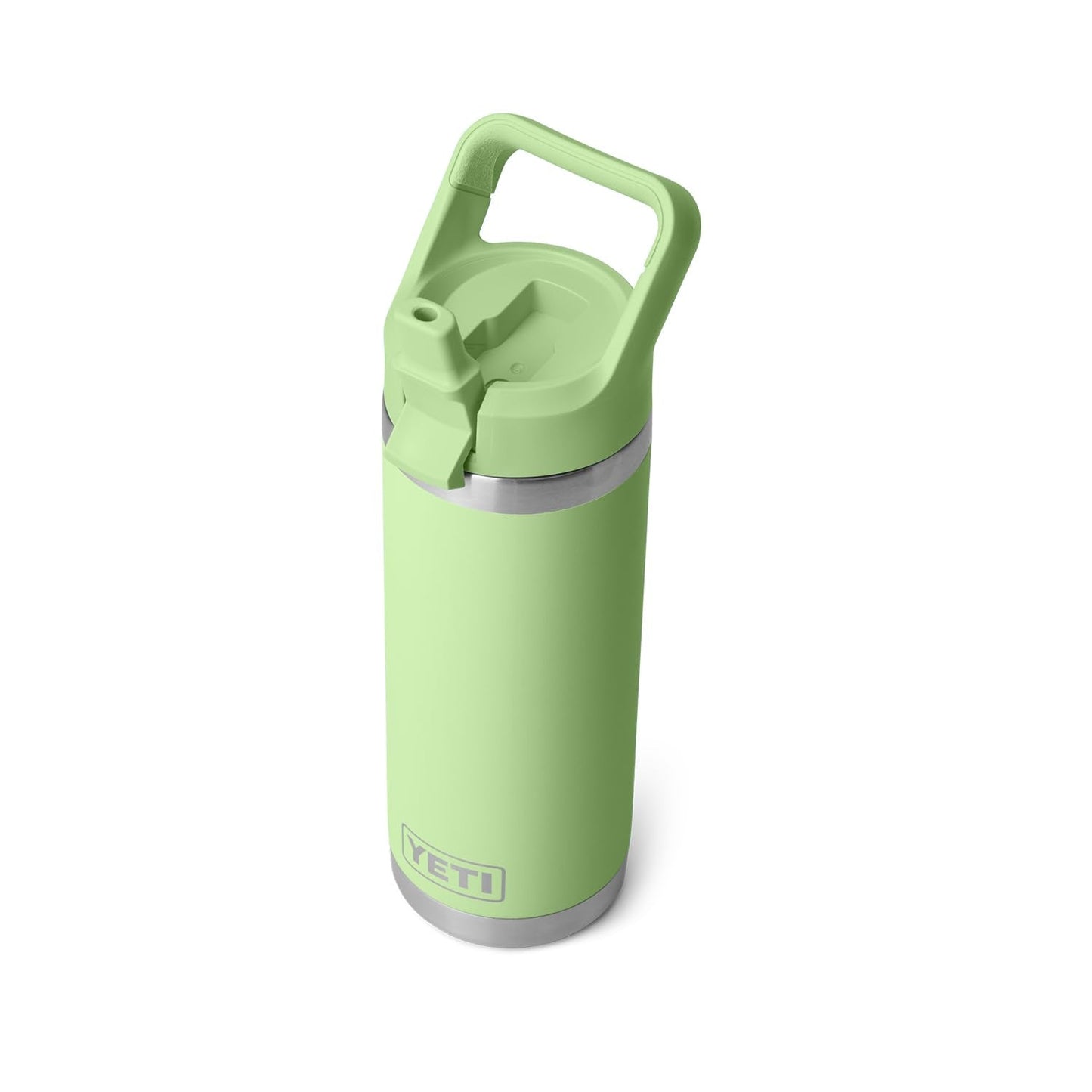 YETI Rambler 18 oz Bottle, Vacuum Insulated, Stainless Steel with Color Matching Straw Cap, Key Lime