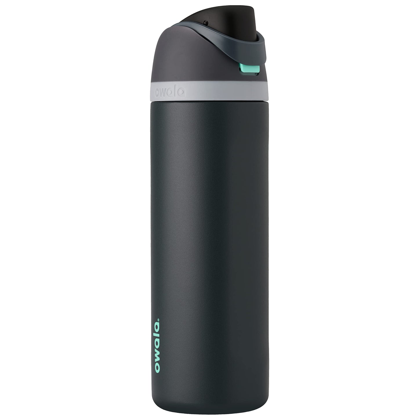 Owala FreeSip Insulated Stainless Steel Water Bottle with Straw for Sports and Travel, BPA-Free, 24oz, Foggy Tide