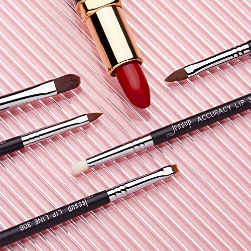 Jessup Lip Brush Set, Professional Lip Makeup Brushes for Lipstick Streak-Free Contour Define and Accentuate, Premium Synthetic Hair, 5pcs T325