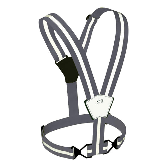 Amphipod Xinglet Vest, Outdoor High Visibility Reflective Straps Safety Vest for Road Running, Jogging & Walking - Gray - OS