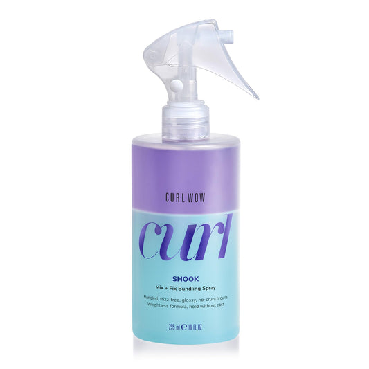 COLOR WOW Curl Wow Shook Mix + Fix Bundling Spray – Shake-to-activate spray combines powerful hydrators + crunch-free polymers for perfectly defined, glossy, frizz-free curls