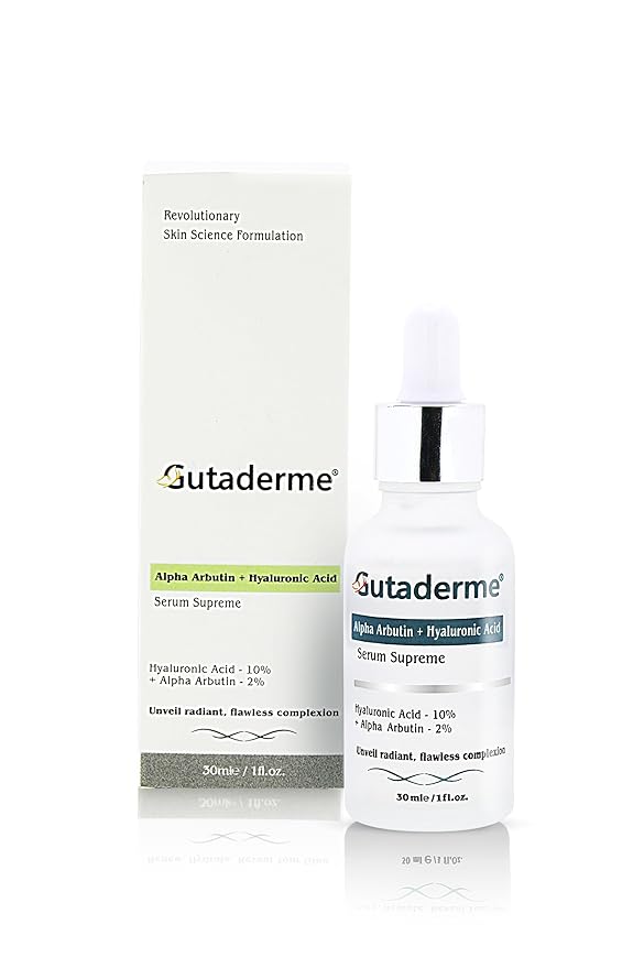 Brightening & Glow Face Serum with Alpha Arbutin 2% + Hyaluronic Acid 10% - Reduces Dark Spots, Fine Lines - Multi-Depth Hydration Serum for Radiant Skin - 1fl. oz