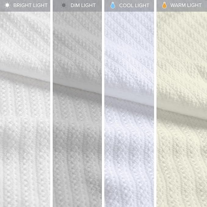 Madison Park Liquid Cotton Luxury Blanket Premium Soft Cozy 100% Ring Spun Cotton For Bed , Couch or Sofa, Twin, White