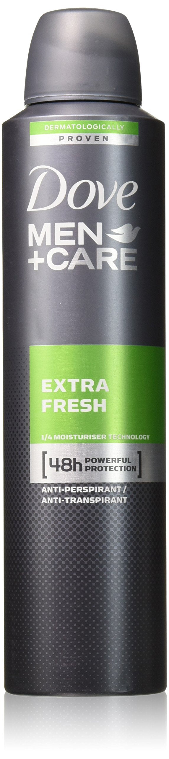 Dove Men + Care Dry Spray Antiperspirant, Extra Fresh 3.8 oz (6 Pack)