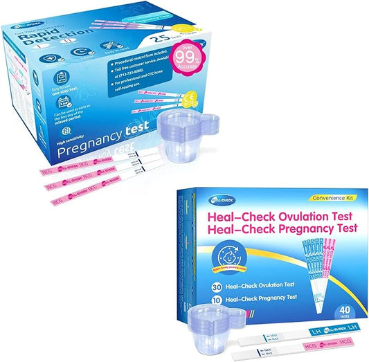 30 Ovulation Test Strips and 35 Pregnancy Tests with 65 Urine Cups, Fertility Test for Women TTC, Get Pregnant Easier, Easy to Use at Home, Over 99% Accuracy, Individually Wrapped