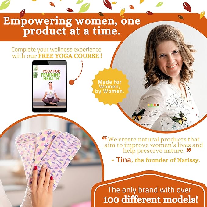 Non-Slip Organic Reusable Period Pads for Light Flow (S+M, 6-Pack); High-Temp Washable Cotton Cloth Pads for Women & Teens; Non-Irritating, Soft Reusable Pads Menstrual for Comfortable Period Care