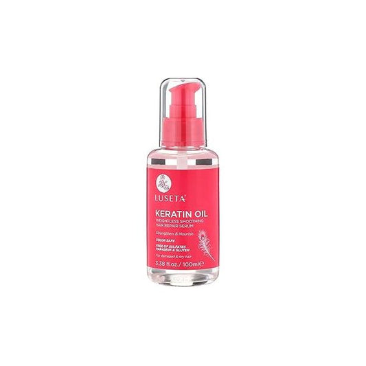 Luseta Keratin Hair Oil Serum for Color Treated Damaged & Dry Strengthening Nourishing, Treatment Oil, Free of Sulfates, Paraben and Gluten 3.38 oz