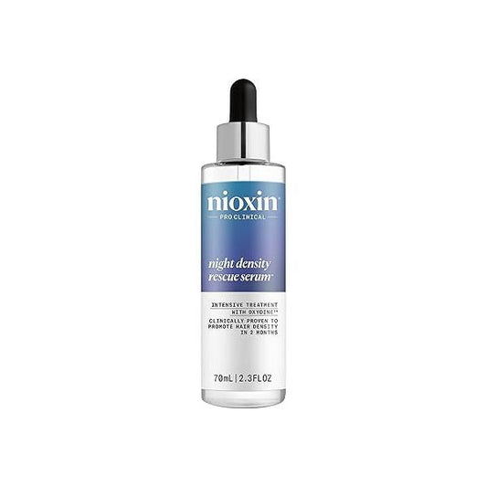 Nioxin Night Density Rescue Serum | Overnight Hair Thickening Protects Against Breakage Intensive Treatment with Oxydine 2.4 Fl oz.