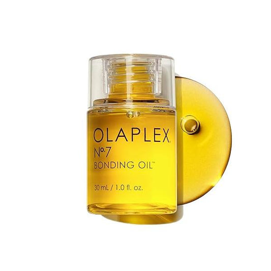 Olaplex No. 7 Bonding Oil, Concentrated High Shine Heat Protectant, Visibly Smooths & Softens Hair, Added Color Vibrancy, Up to 72 Hour Frizz Control, For All Hair Types, 1 fl oz