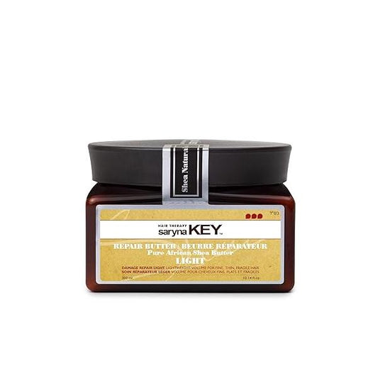Saryna Key Light Damage Repair Treatment Butter Mask - African Shea for Dry Hair Rejuvenating Moisturizer with Natural Keratin and Vitamins A, E, F(300ml/10.14oz)