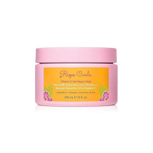 Rizos Curls Vitamin C Hair Repair Mask, Deeply Moisturizes & Hydrates, Softens Minimize Frizz while Adding Shine, For Dry Damaged Hair, Infused with Shea Butter, 10 oz
