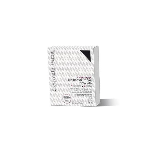 Diego dalla Palma Cheraplex Instant Action Hair Rebuilding Kit - Two-Step Shock Treatment Contains And Repairing Phases Restructures All Types 2 Pc